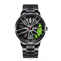 Cross Border Hot Selling Popular Casual Fashion Business Non Mechanical Hollow Wheel Steel Strip Men'S Stone Watch