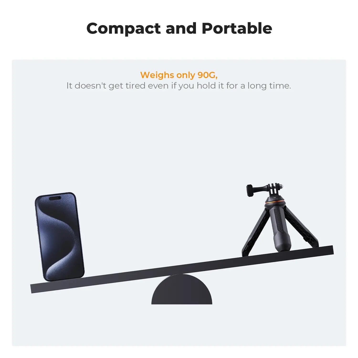 K&F CONCEPT MS03 Small 13"/33Cm Action Camera Tripod Stand - Travel Tripod, Mobile Accessories, Clip Mount for Gopro, Action Cameras, Smartphones (Live Streaming, Vlog Selfies)