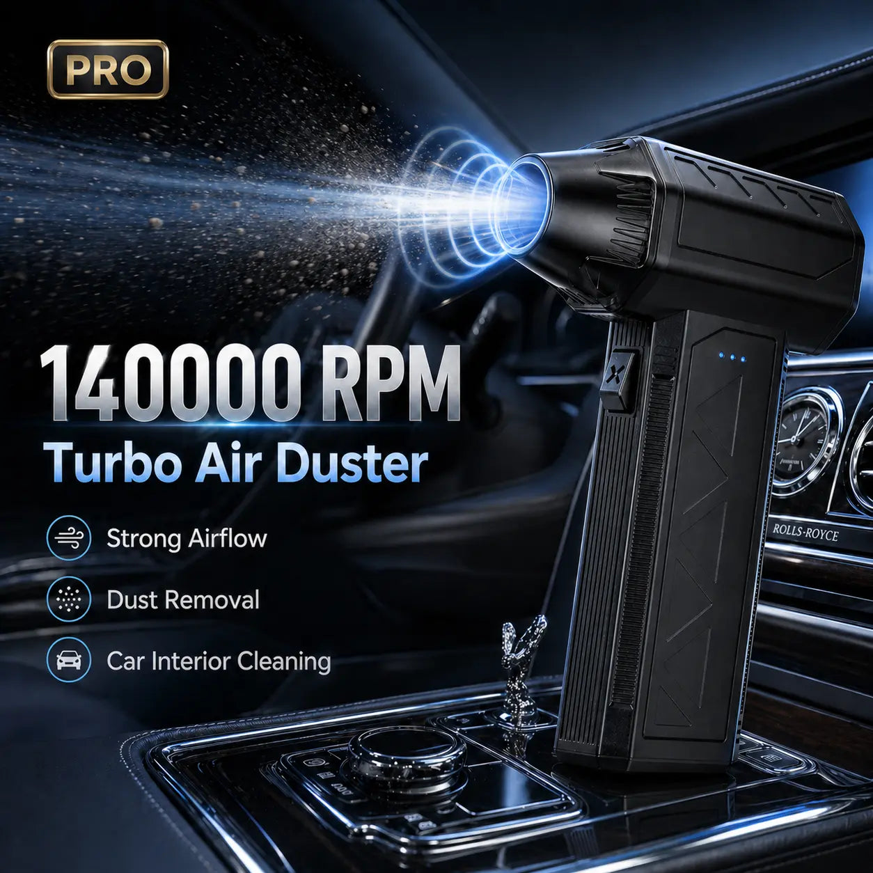 JVSCAM Portable Type-C Rechargeable Air Duster with 140000 RPM Turbo Jet Fan for Keyboard, PC Cleaning,Summervibes Outdoorfun