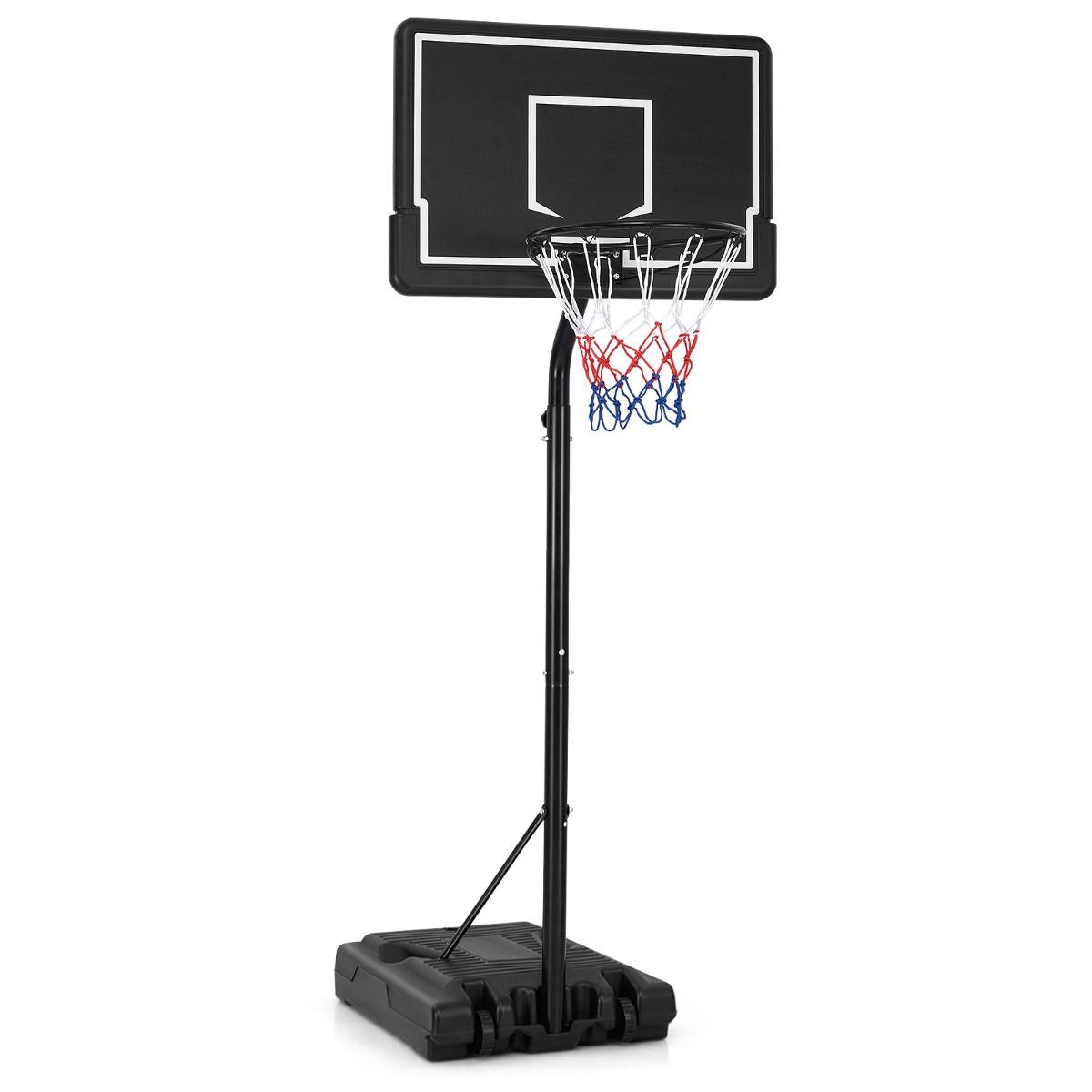 Panier De Basket-Ball Sur Pied Hauteur 210-260Cm Support De Basketball Mobile Avec Base Remplissable Panneau Arrière En PC Et Roues