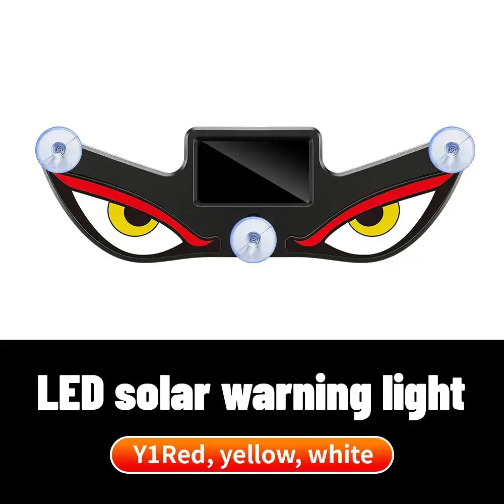 DIYCOM Dynamic LED Car Rear Window Display – Vampire Devil Eye Emoji Panel, Programmable Scrolling Message Screen, USB Powered Auto Decorative Light for Night Driving, Funny Car Accessory
