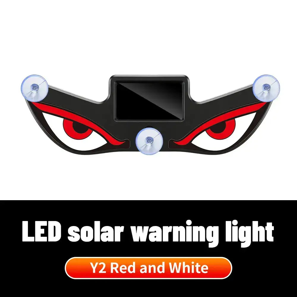 DIYCOM Dynamic LED Car Rear Window Display – Vampire Devil Eye Emoji Panel, Programmable Scrolling Message Screen, USB Powered Auto Decorative Light for Night Driving, Funny Car Accessory