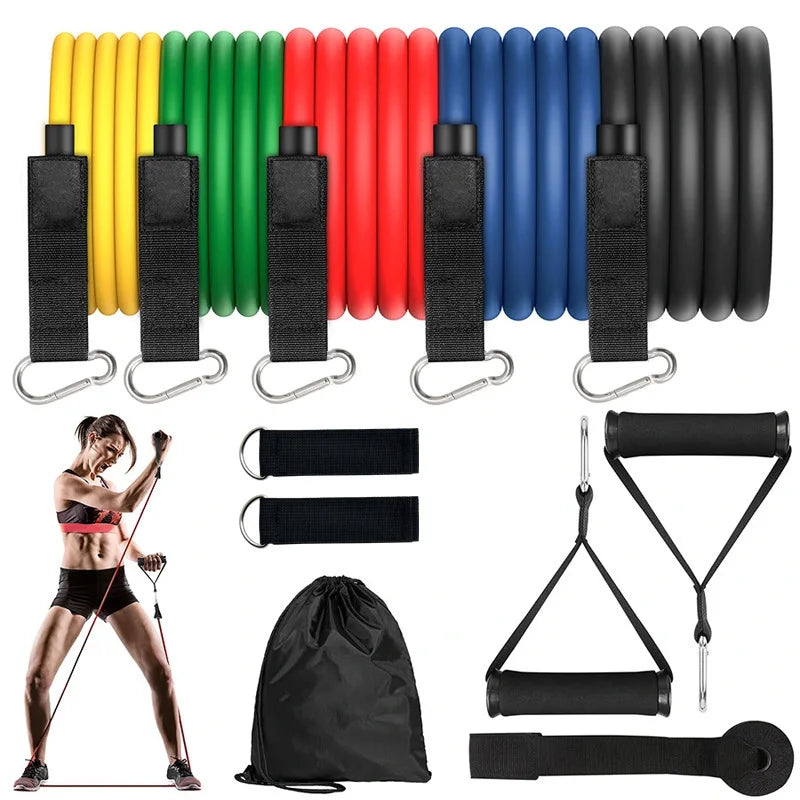 Ultimate 11-Piece Multifunctional Tension Rope Set for Unisex Strength Training - Perfect for Hanging Workouts!