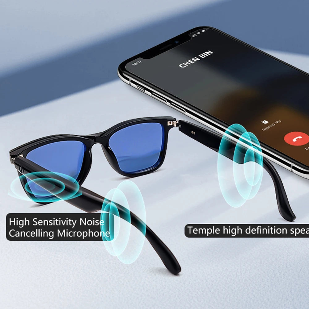 Experience the Future of Eyewear with Bluetooth Audio Sunglasses - UV400 Polarized Lens & Touch Control for Music and Calls