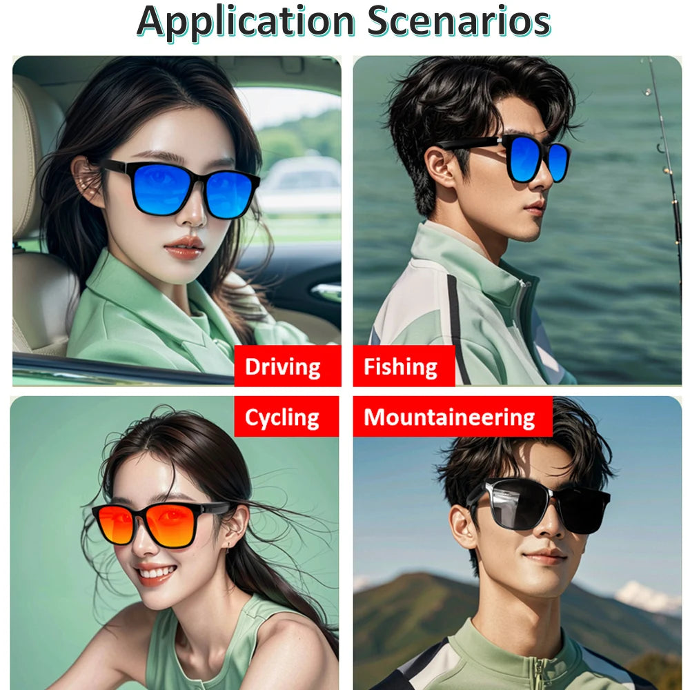 Experience the Future of Eyewear with Bluetooth Audio Sunglasses - UV400 Polarized Lens & Touch Control for Music and Calls
