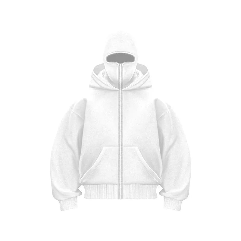 Men's Windproof Double Hat Zipper Hoodie - Perfect for Outdoor Adventures, Hiking, and Travel