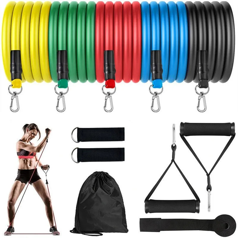 Ultimate 11-Piece Multifunctional Tension Rope Set for Unisex Strength Training - Perfect for Hanging Workouts!