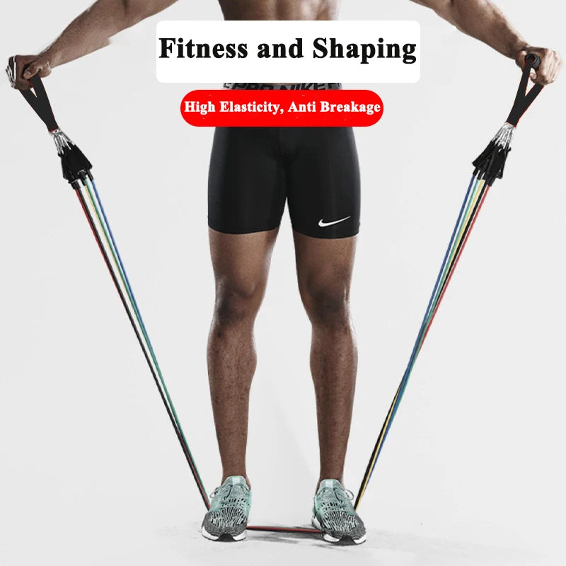 Ultimate 11-Piece Multifunctional Tension Rope Set for Unisex Strength Training - Perfect for Hanging Workouts!