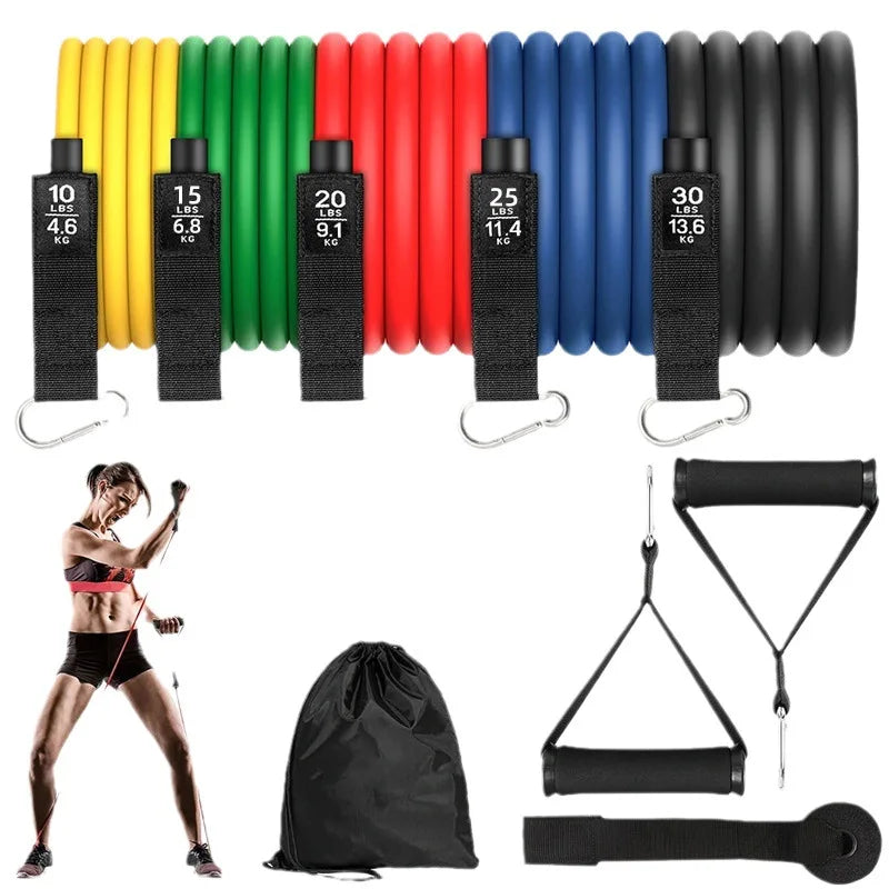 Ultimate 11-Piece Multifunctional Tension Rope Set for Unisex Strength Training - Perfect for Hanging Workouts!