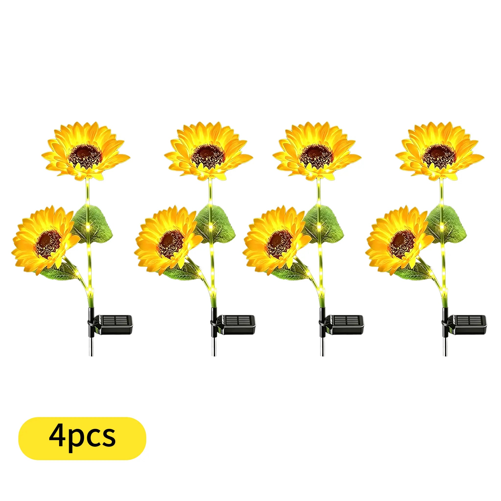 Illuminate Your Garden with Summervibes LED Sunflower Lights - Realistic Night Glow for a Stunning Outdoor Oasis