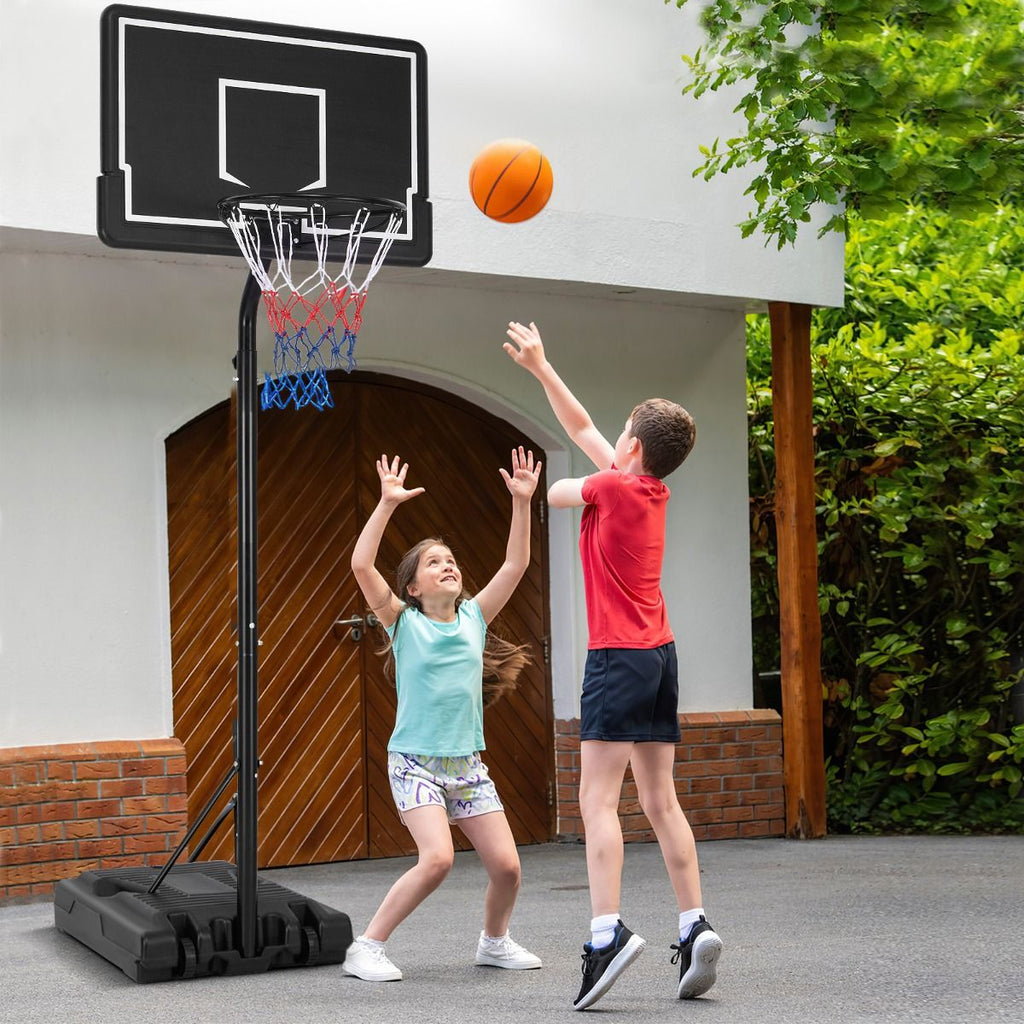 Panier De Basket-Ball Sur Pied Hauteur 210-260Cm Support De Basketball Mobile Avec Base Remplissable Panneau Arrière En PC Et Roues
