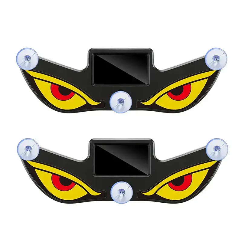 DIYCOM Dynamic LED Car Rear Window Display – Vampire Devil Eye Emoji Panel, Programmable Scrolling Message Screen, USB Powered Auto Decorative Light for Night Driving, Funny Car Accessory