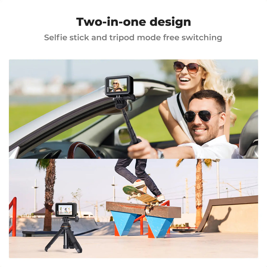 K&F CONCEPT MS03 Small 13"/33Cm Action Camera Tripod Stand - Travel Tripod, Mobile Accessories, Clip Mount for Gopro, Action Cameras, Smartphones (Live Streaming, Vlog Selfies)
