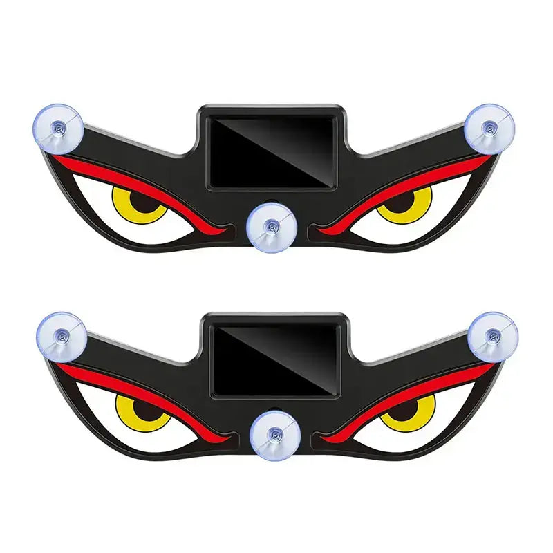 DIYCOM Dynamic LED Car Rear Window Display – Vampire Devil Eye Emoji Panel, Programmable Scrolling Message Screen, USB Powered Auto Decorative Light for Night Driving, Funny Car Accessory