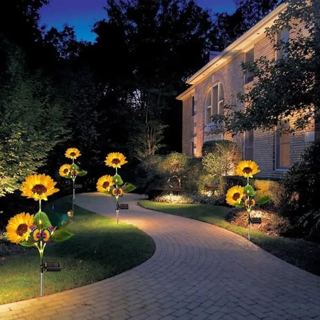 Illuminate Your Garden with Summervibes LED Sunflower Lights - Realistic Night Glow for a Stunning Outdoor Oasis