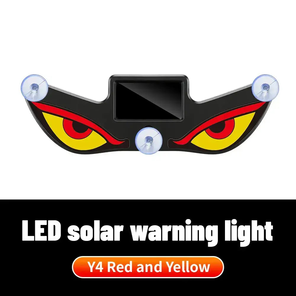 DIYCOM Dynamic LED Car Rear Window Display – Vampire Devil Eye Emoji Panel, Programmable Scrolling Message Screen, USB Powered Auto Decorative Light for Night Driving, Funny Car Accessory