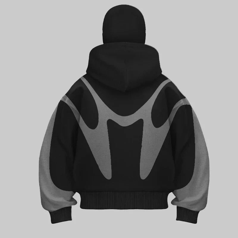 Draxen – Men’S Hoodie with Built-In Balaclava and Bold Streetwear Design