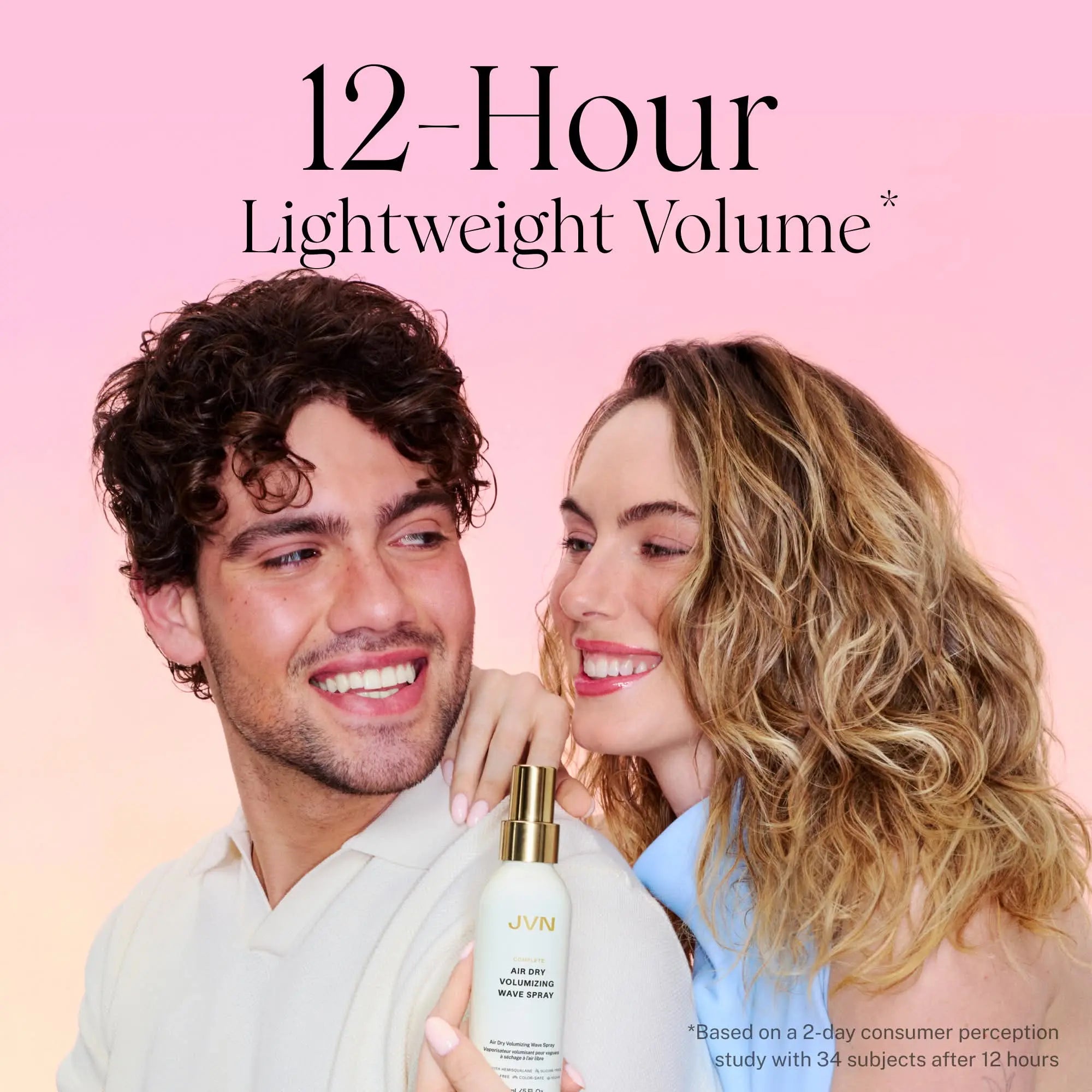 JVN Air Dry Volumizing Wave Spray, Heatless Waves & Texturizing Spray, Day 2 Refresh Hair Styling Product, 5.5Oz