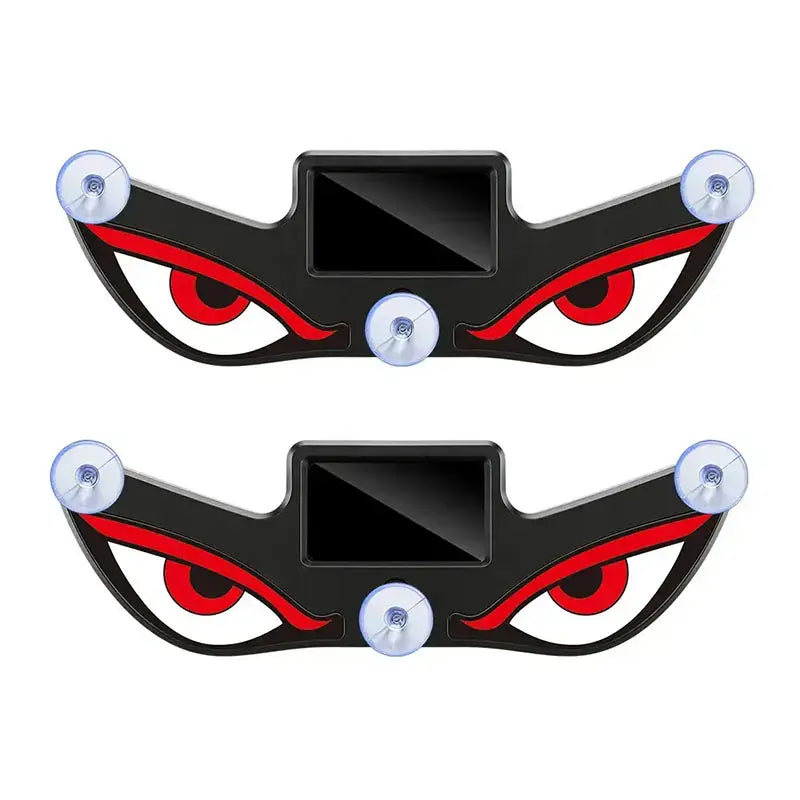 DIYCOM Dynamic LED Car Rear Window Display – Vampire Devil Eye Emoji Panel, Programmable Scrolling Message Screen, USB Powered Auto Decorative Light for Night Driving, Funny Car Accessory