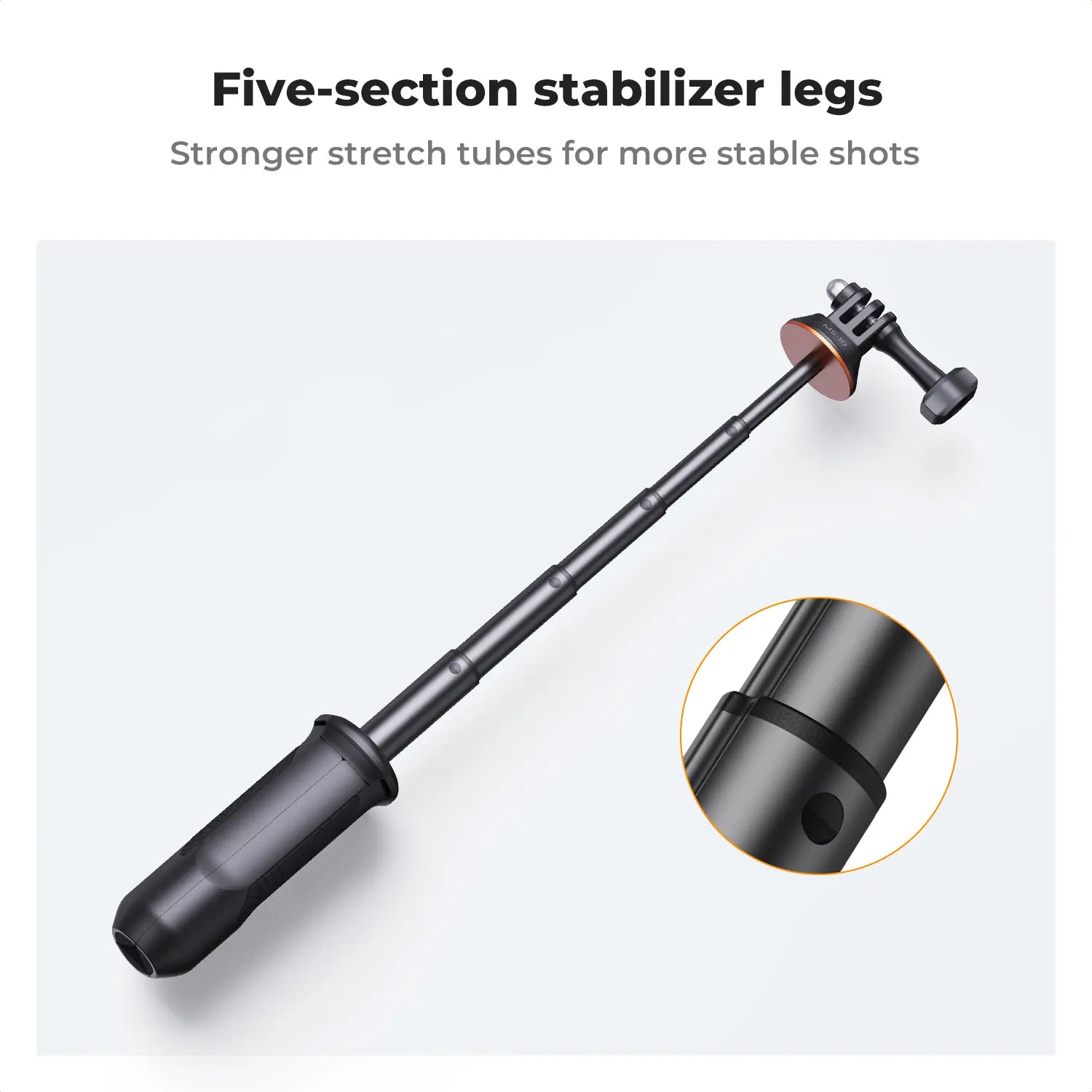K&F CONCEPT MS03 Small 13"/33Cm Action Camera Tripod Stand - Travel Tripod, Mobile Accessories, Clip Mount for Gopro, Action Cameras, Smartphones (Live Streaming, Vlog Selfies)