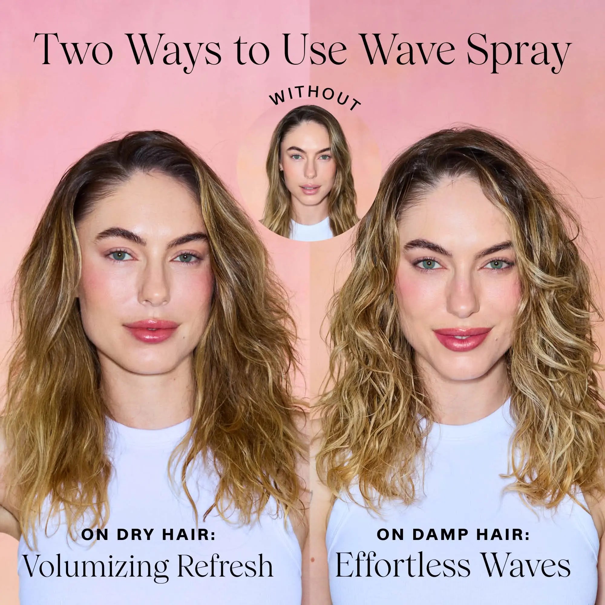 JVN Air Dry Volumizing Wave Spray, Heatless Waves & Texturizing Spray, Day 2 Refresh Hair Styling Product, 5.5Oz