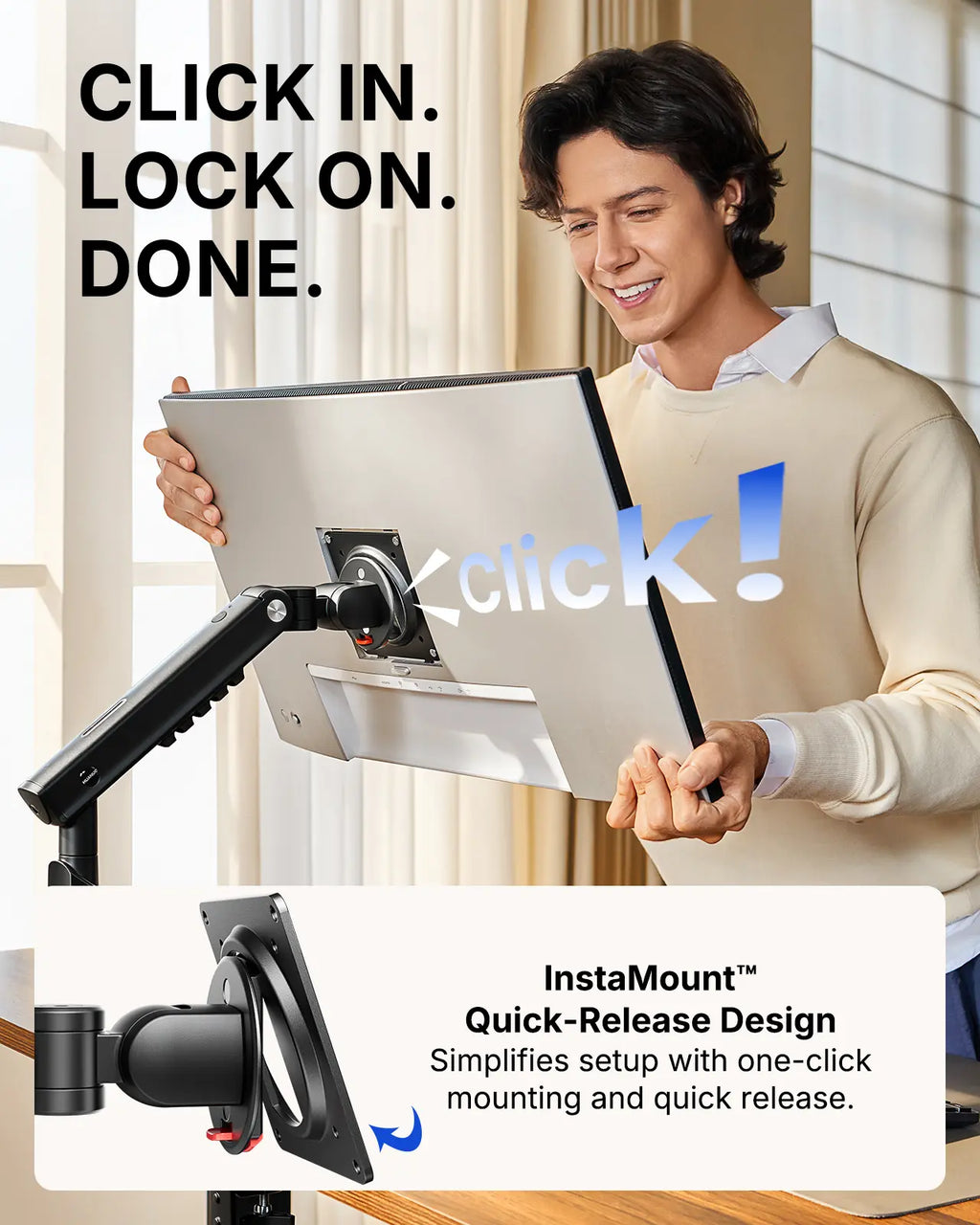 Flowlift Pro Monitor Arm – Dual & Single Screen Support (13-32”), Mechaspring Technology, Instamount, Locksteady, Precisionview – Smooth, Durable, Adjustable Setup for Gamers and Professionals"